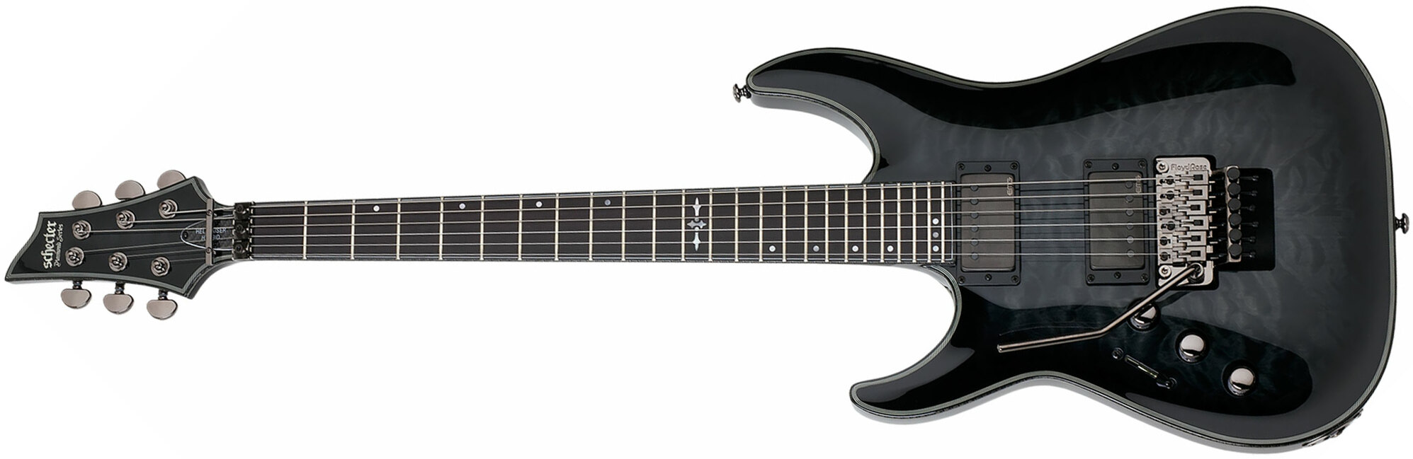 Schecter C-1 Fr Hellraiser Hybrid Lh Gaucher 2h Emg Eb - Trans. Black Burst - E-Gitarre für Linkshänder - Main picture