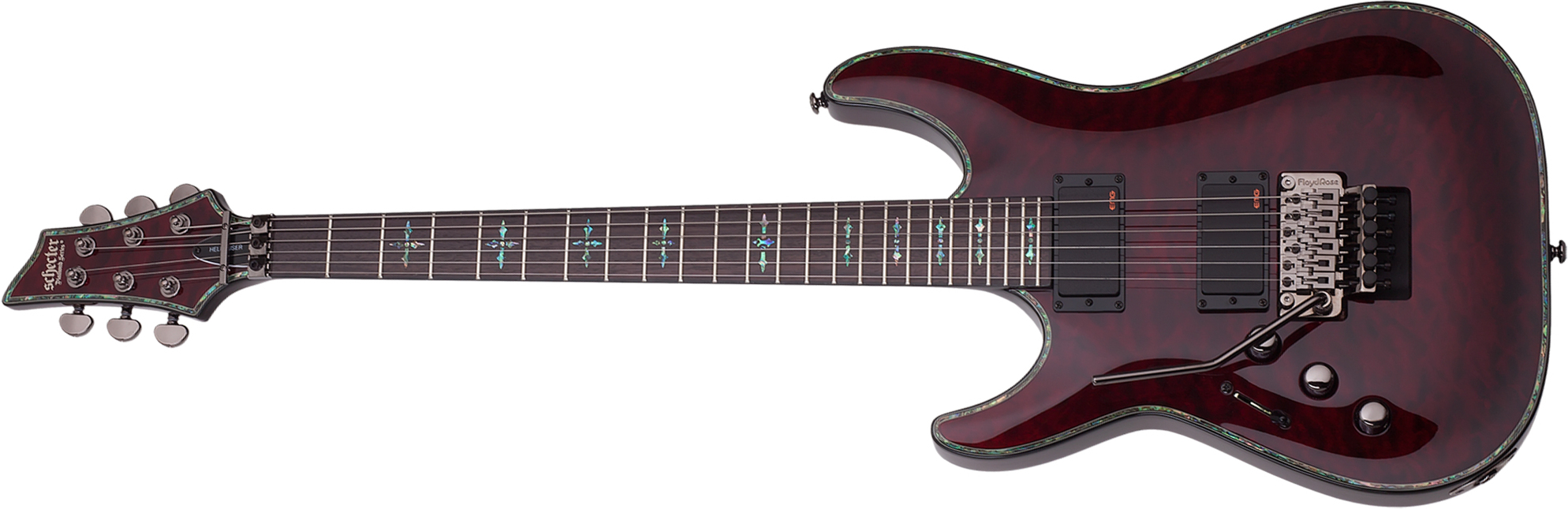 Schecter C-1 Fr Hellraiser Lh Gaucher 2h Emg Rw - Black Cherry - E-Gitarre für Linkshänder - Main picture