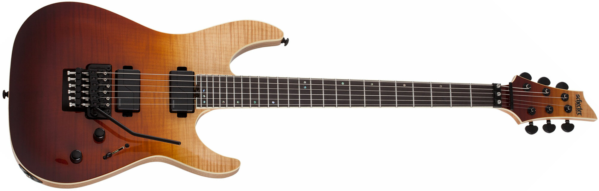 Schecter C-1 Fr Sls Elite 2h Fishman Fluence Modern Eb - Antique Fade Burst - E-Gitarre in Str-Form - Main picture