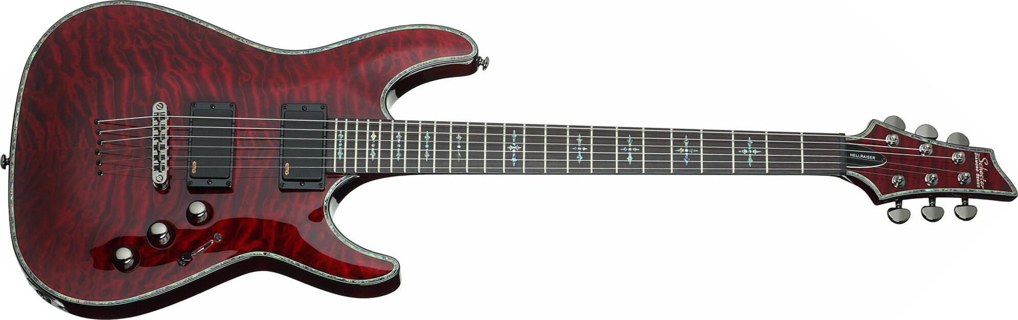 Schecter C-1 Hellraiser 2h Emg Ht Rw - Black Cherry - E-Gitarre in Str-Form - Main picture
