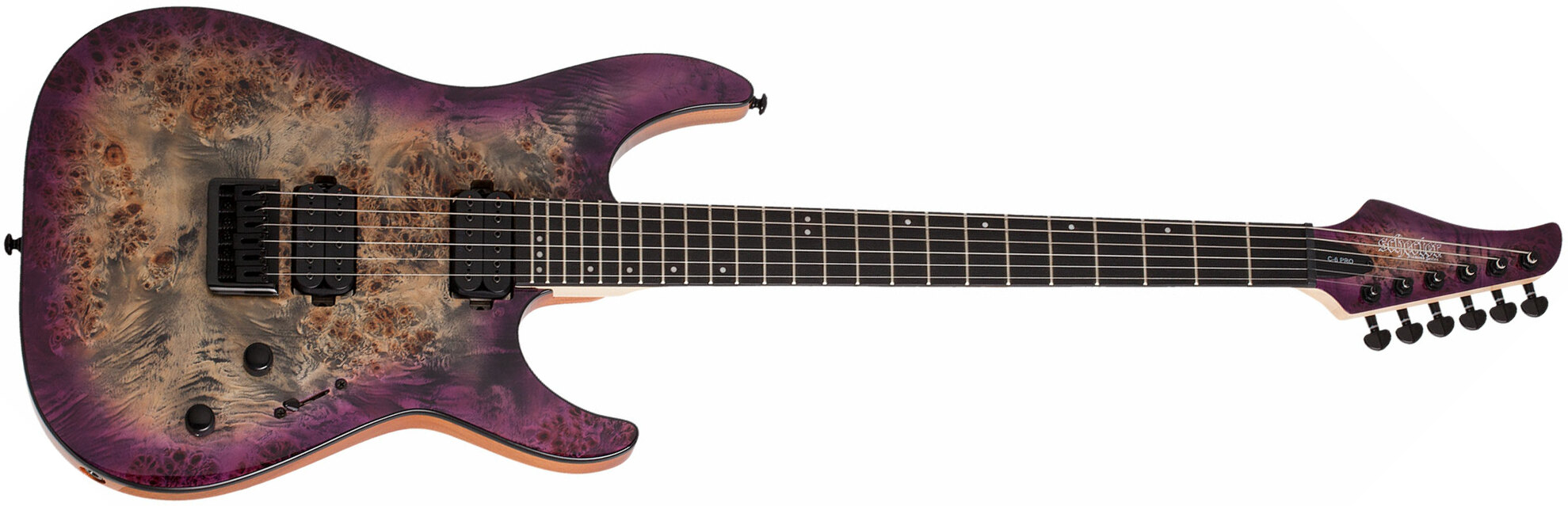 Schecter C-6 Pro 2h Ht Wen - Aurora Burst - Double Cut E-Gitarre - Main picture