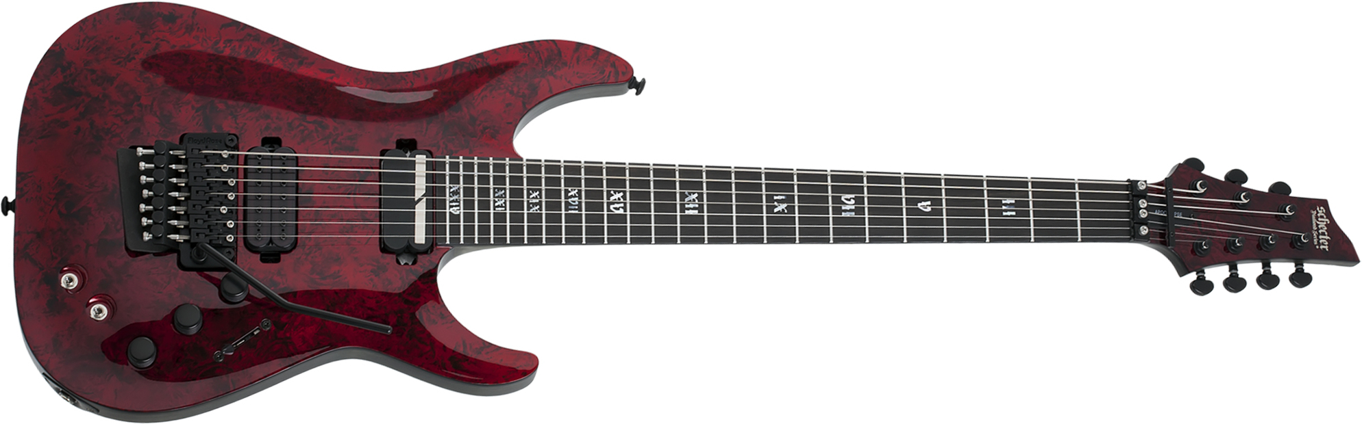 Schecter C-7 Fr S Apocalypse 7c 2h Sustainiac Eb - Red Reign - 7-saitige E-Gitarre - Main picture