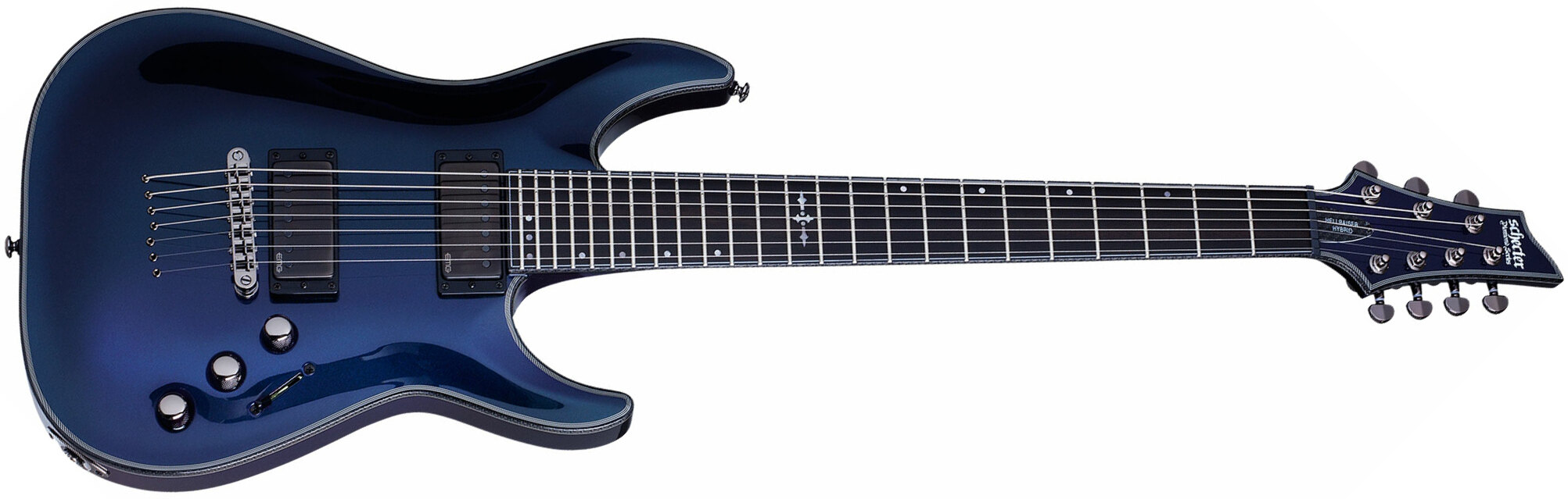 Schecter C-7 Hellraiser Hybrid 7c 2h Emg Ht Eb - Ultra Violet - 7-saitige E-Gitarre - Main picture