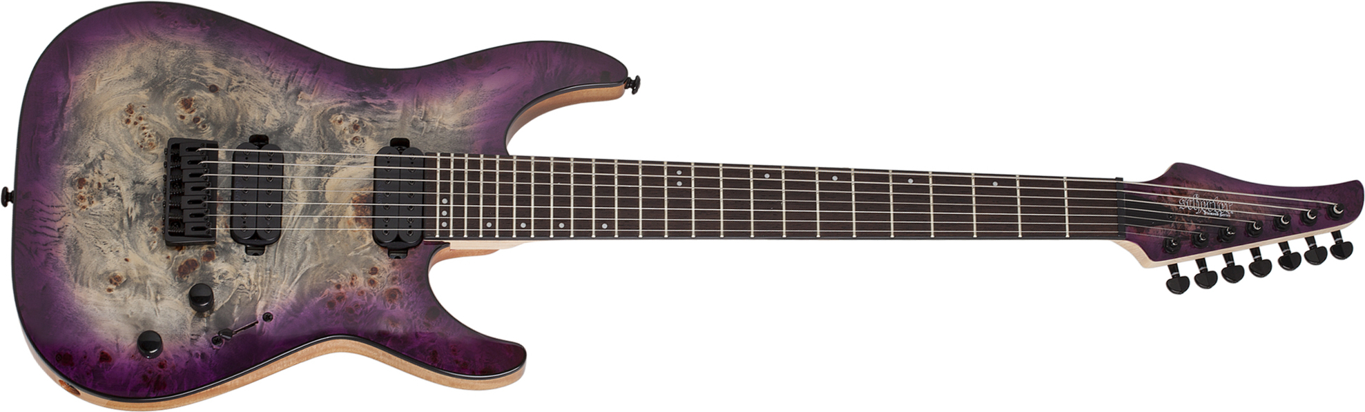 Schecter C-7 Pro 7c 2h Ht Wen - Aurora Burst - 7-saitige E-Gitarre - Main picture