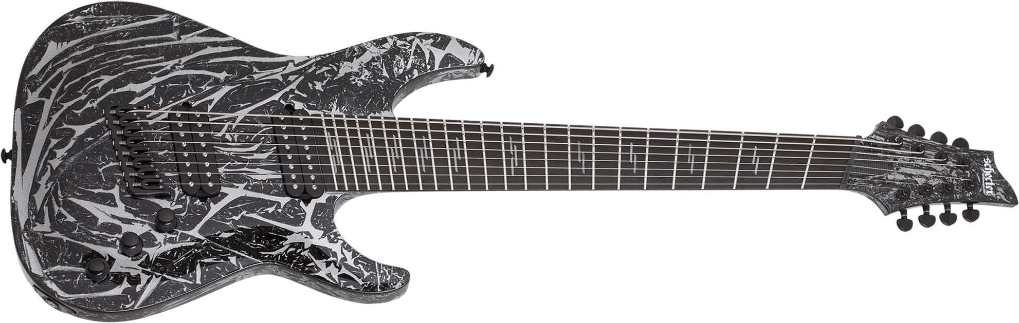Schecter C-8 Multiscale 8c Baryton 2h Ht Eb - Silver Mountain - 8- und 9-saitige E-Gitarre - Main picture