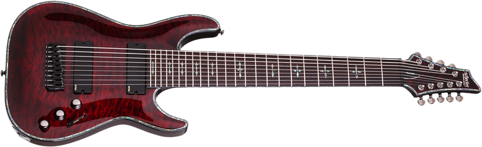 Schecter C-9 Hellraiser 9c 2h Emg Ht - Black Cherry - 8- und 9-saitige E-Gitarre - Main picture
