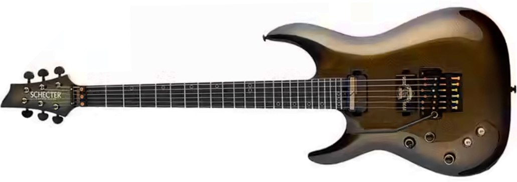 Schecter C1 Fr-s 50th Ann. Lh 2h Sustainiac Eb - 50th Gold Burst - E-Gitarre aus Metall - Main picture