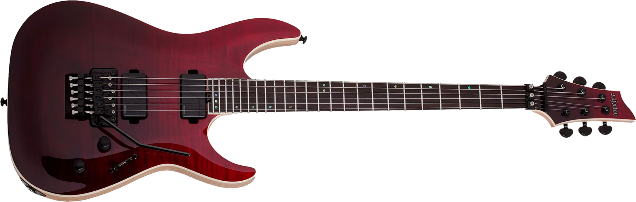 Schecter C1 Fr Sls Elite 2h Fishman Fluence Modern Eb - Blood Burst - E-Gitarre in Str-Form - Main picture