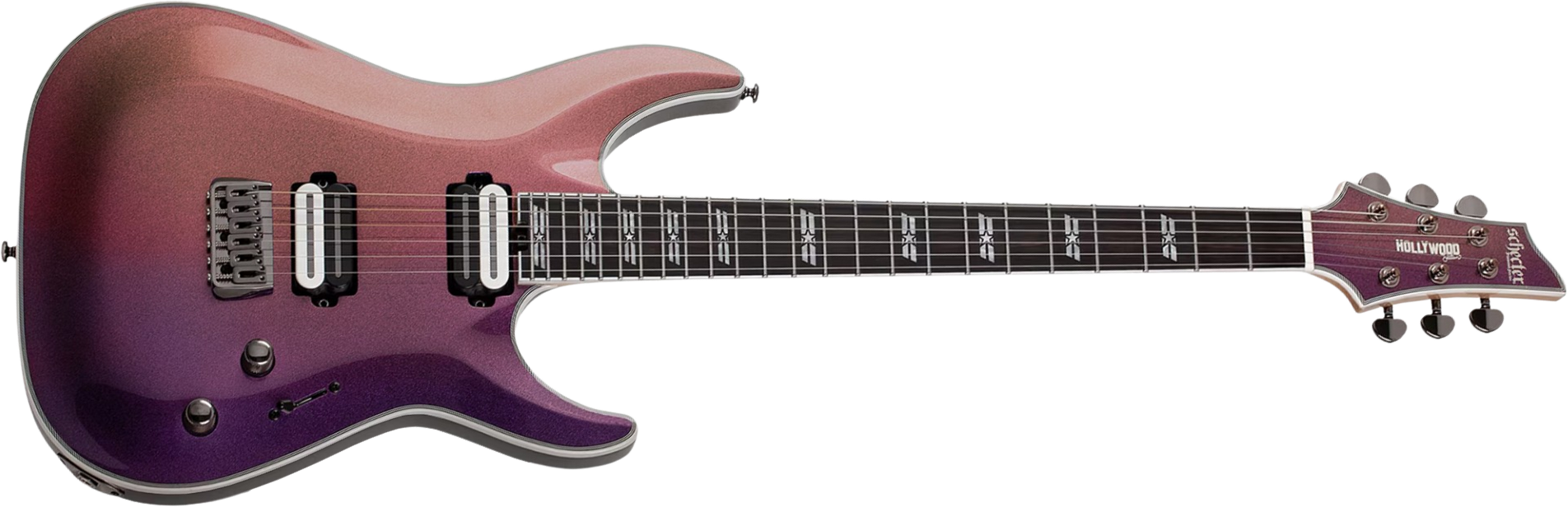 Schecter C1 Sls Hollywood 2h Fishman Fluence Modern Ht Eb - Supernova - E-Gitarre aus Metall - Main picture