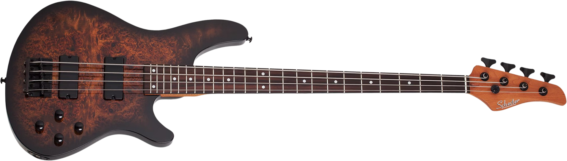 Schecter C4 Standard Rw - Tobacco Burl - Solidbody E-bass - Main picture