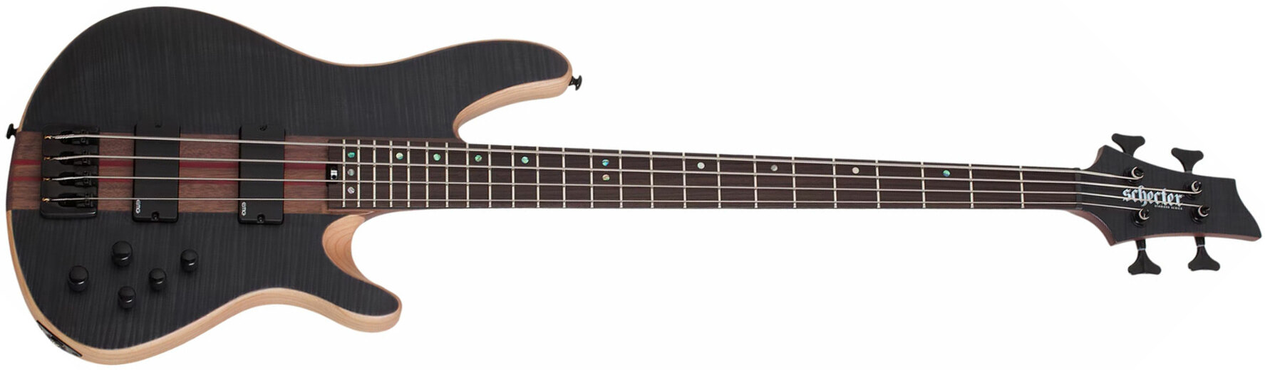 Schecter Charles Berthoud Cb4 Signature Active Eb - See Thru Black Satin - Solidbody E-bass - Main picture