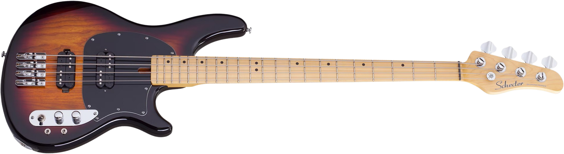 Schecter Cv4 Mn - 3-tone Sunburst - Solidbody E-bass - Main picture