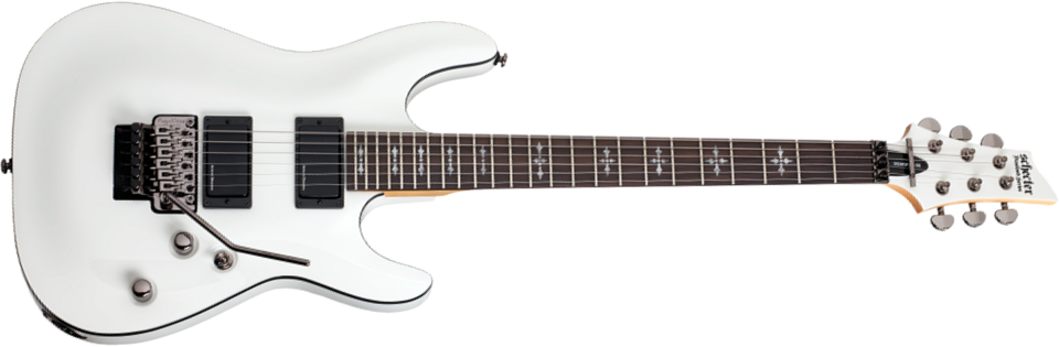 Schecter Demon-6 Fr 2h Rw - Vintage White - E-Gitarre in Str-Form - Main picture