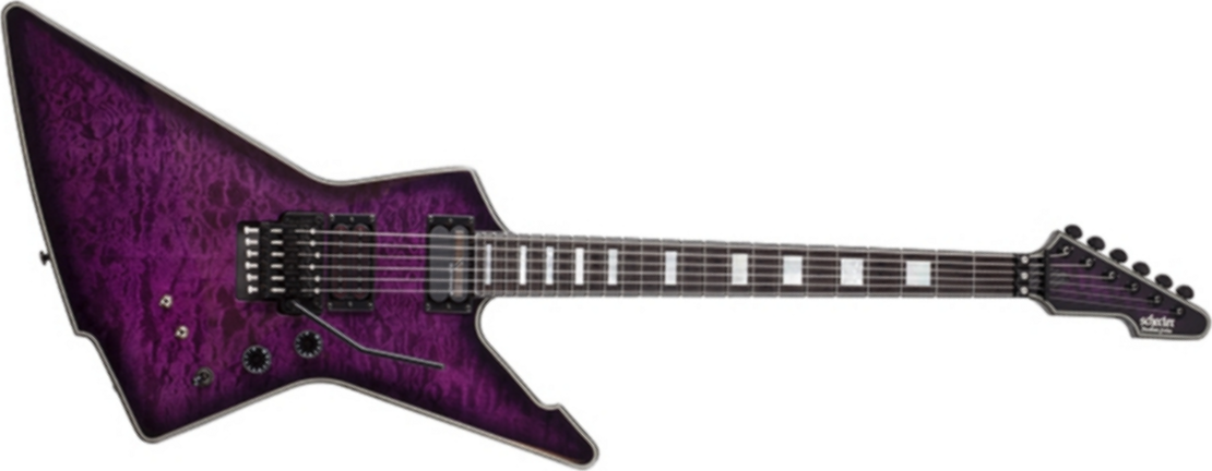Schecter E-1 Fr S Special Edition 2h Sustainiac Fr Eb - Trans Purple Burst - E-Gitarre aus Metall - Main picture