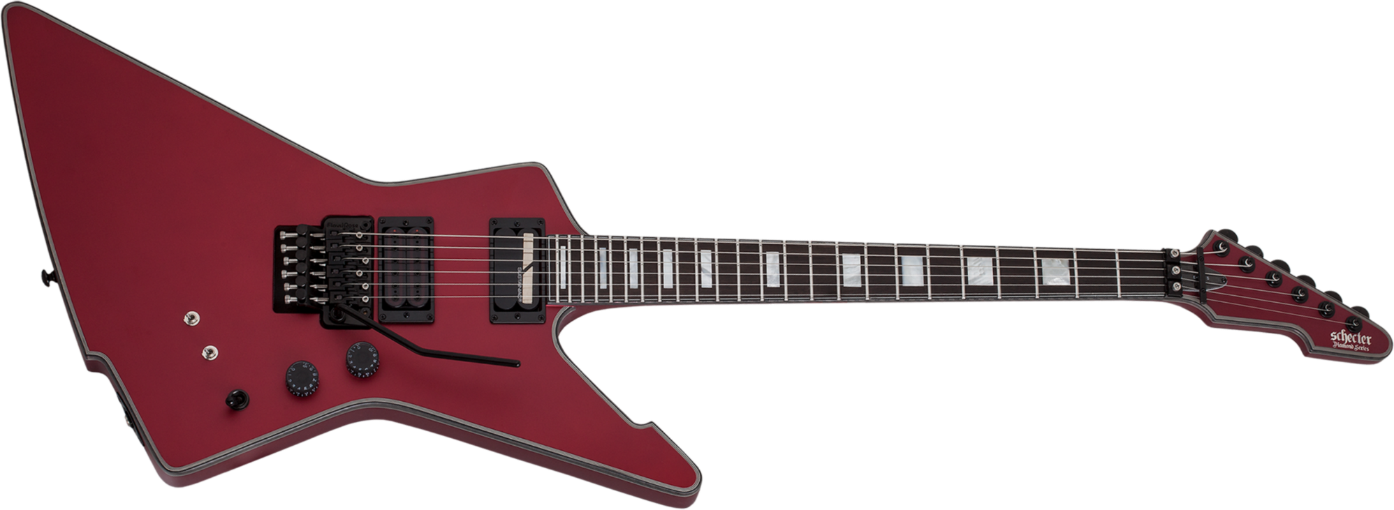 Schecter E-1 Fr S Special Edition 2h Sustainiac Fr Eb - Satin Candy Apple Red - E-Gitarre aus Metall - Main picture