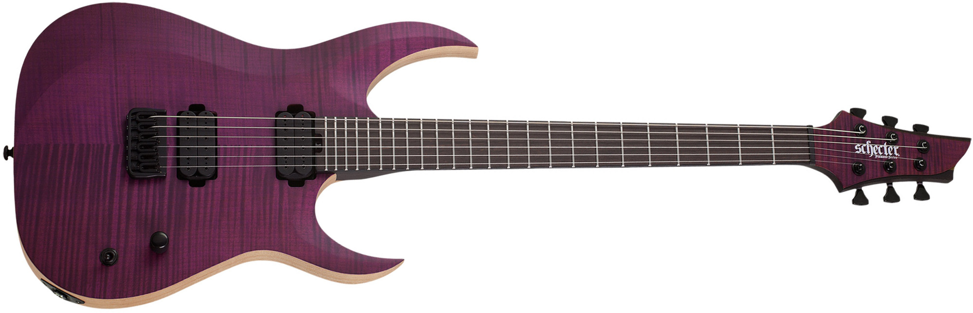 Schecter John Browne Tao-6 Signature 2h Ht Eb - Satin Trans Purple - E-Gitarre in Str-Form - Main picture