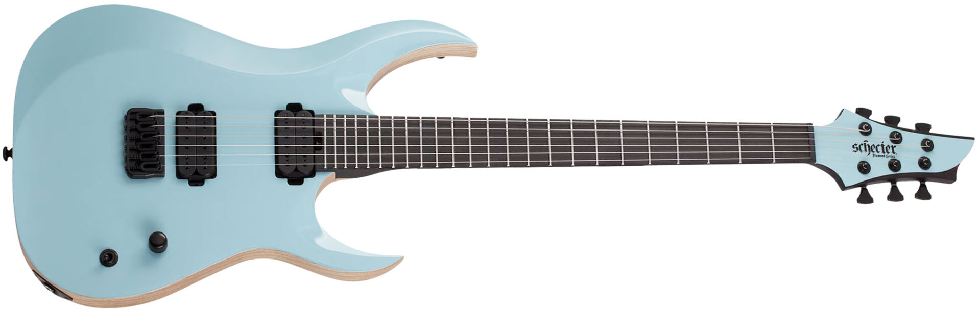 Schecter John Browne Tao-6 Signature 2h Ht Eb - Azure - E-Gitarre aus Metall - Main picture