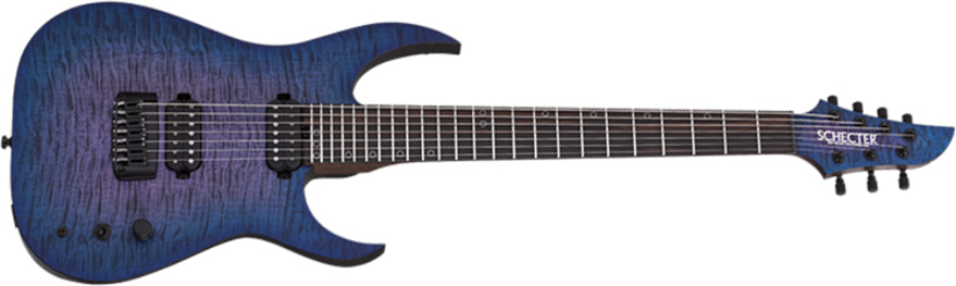 Schecter Keith Merrow Km-7 Mk-iii Pro Usa 7c 2h Eb - Blue Crimson Pearl - 7-saitige E-Gitarre - Main picture