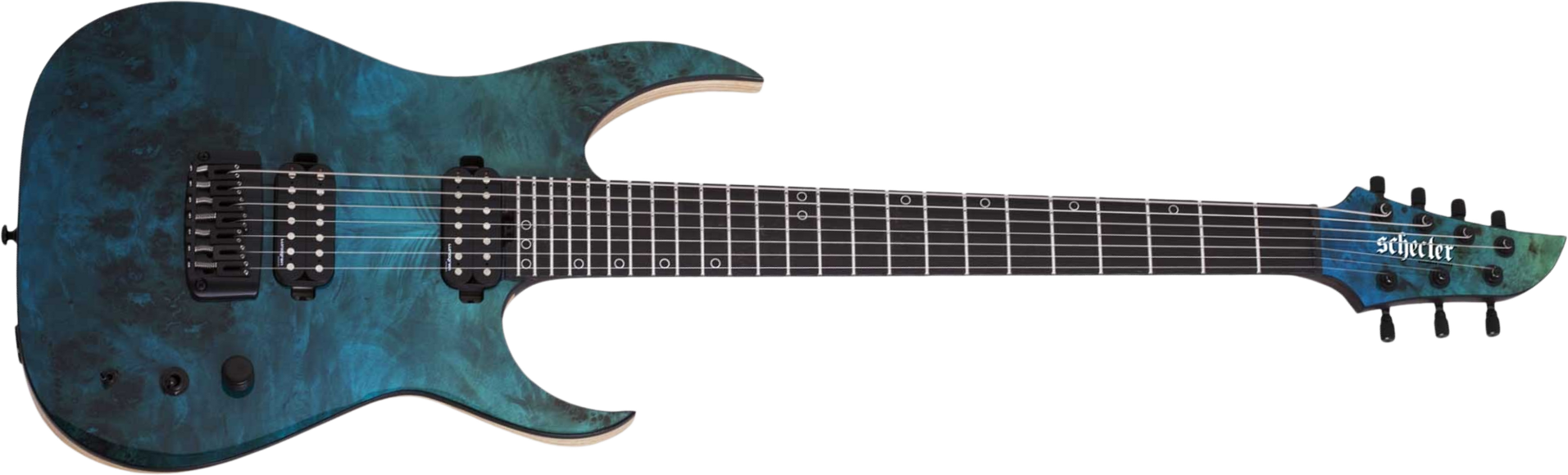 Schecter Keith Merrow Km7 Mkiii Pro Usa 7c 2h Eb - Lagoon Fade - E-Gitarre aus Metall - Main picture