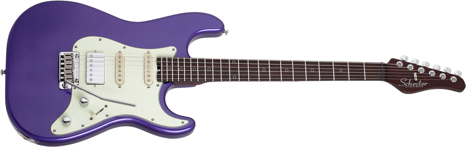 Schecter Nick Johnston Traditional 10th Ann. Signature Hss Trem Eb - Atomic Violet - E-Gitarre in Str-Form - Main picture