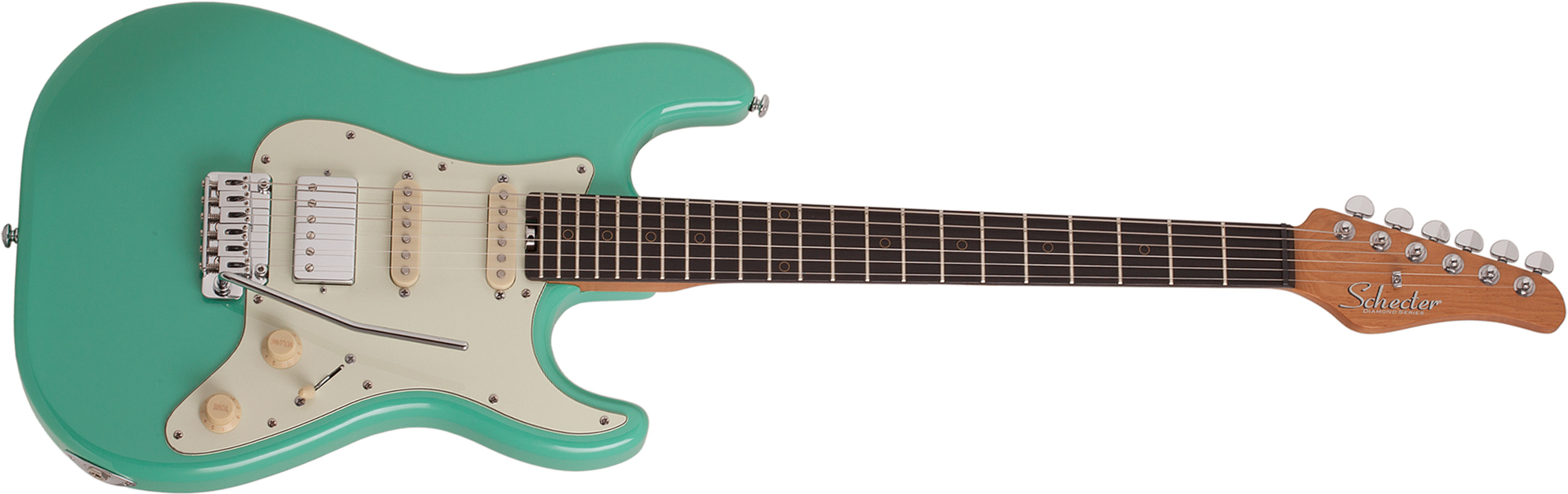 Schecter Nick Johnston Traditional Hss Signature Trem Eb - Atomic Green - E-Gitarre in Str-Form - Main picture