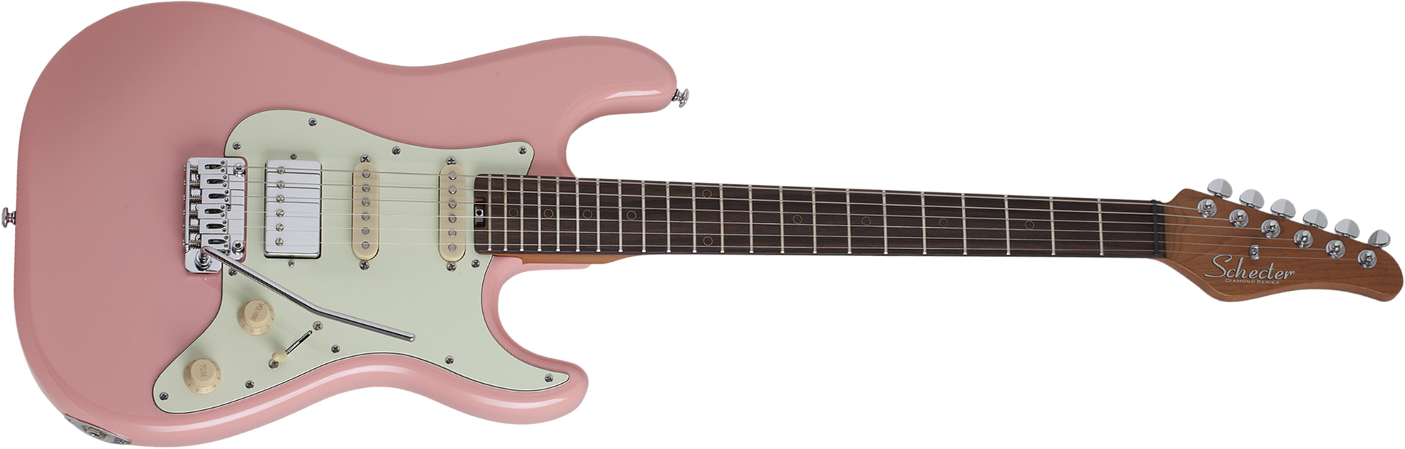 Schecter Nick Johnston Traditional Hss Signature Trem Eb - Atomic Coral - E-Gitarre in Str-Form - Main picture