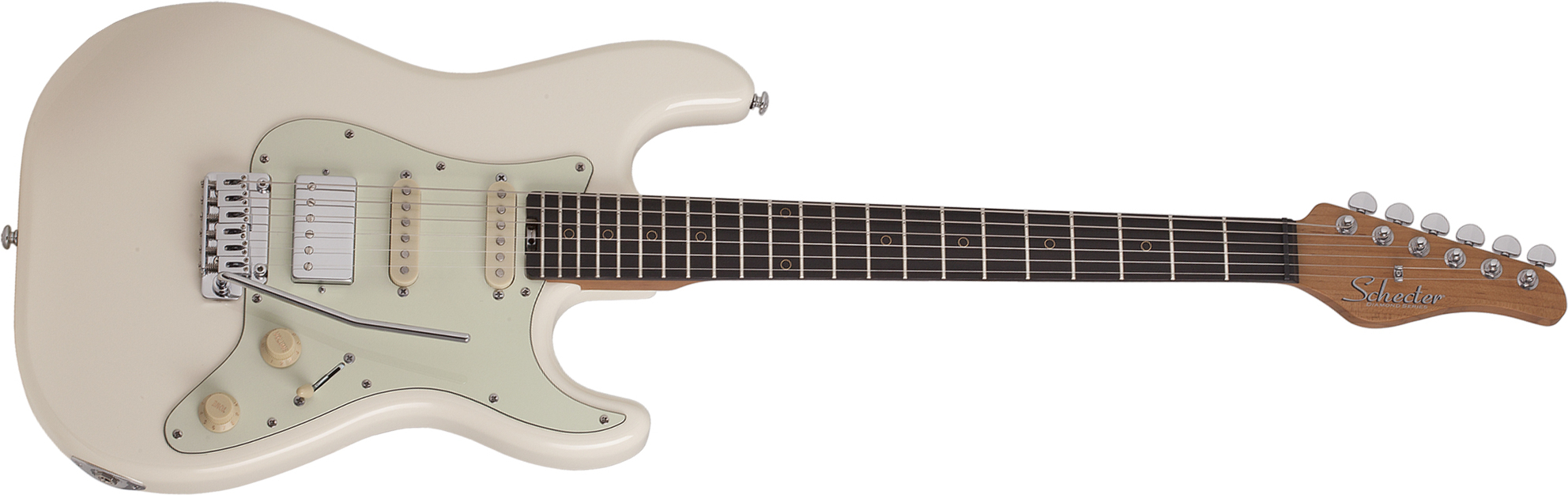 Schecter Nick Johnston Traditional Hss Trem Eb - Atomic Snow - E-Gitarre in Str-Form - Main picture