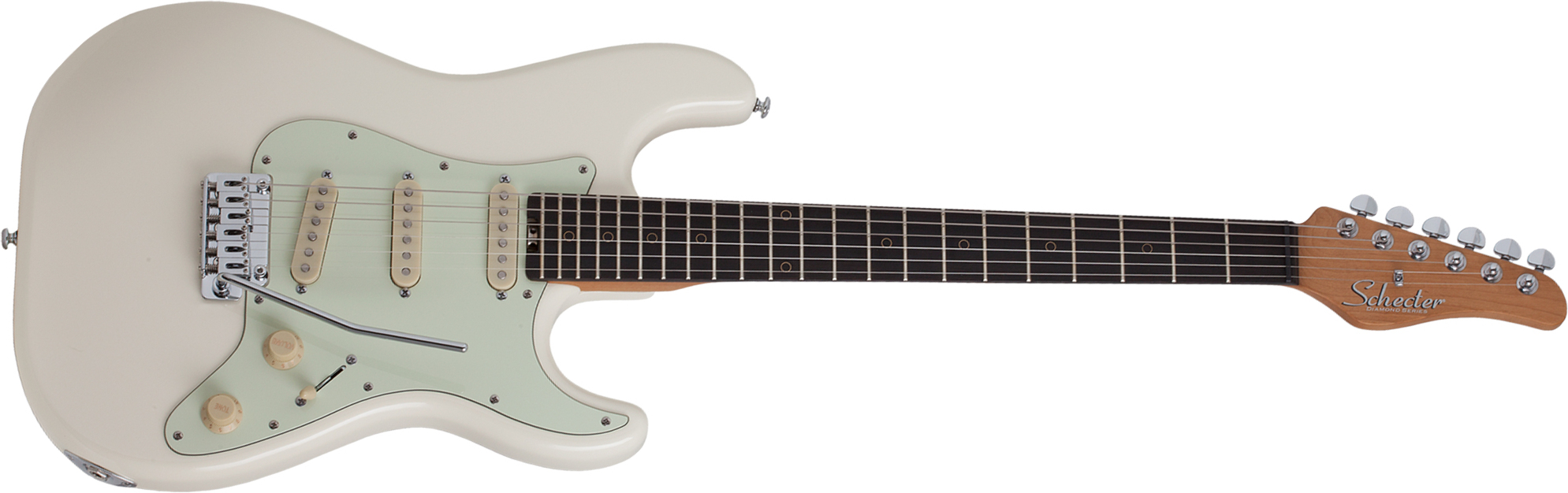 Schecter Nick Johnston Traditional Signature 3s Trem Eb - Atomic Snow - E-Gitarre in Str-Form - Main picture