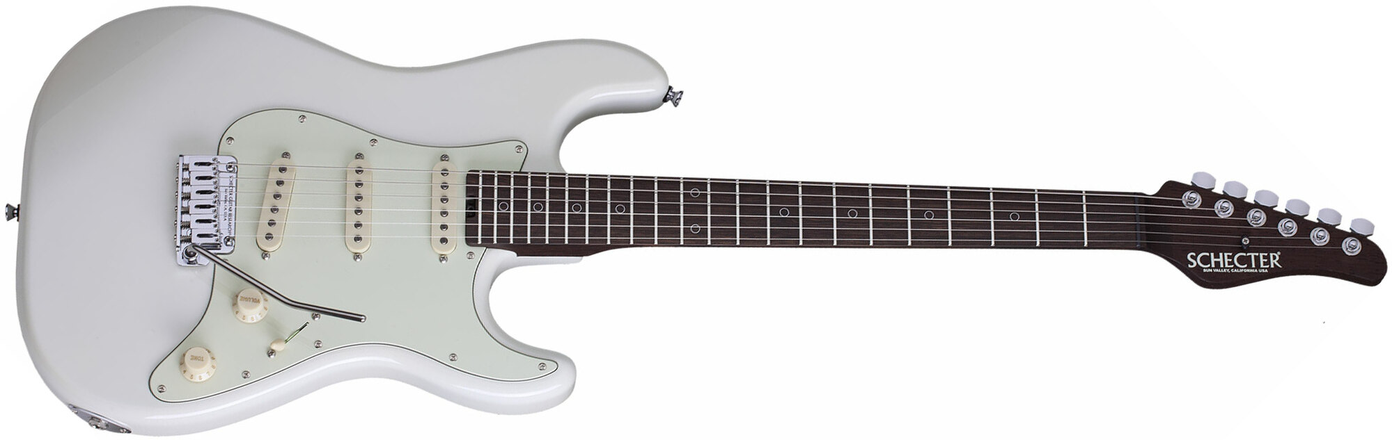 Schecter Nick Johnston Usa Signature 3s Trem Eb - Atomic Snow - E-Gitarre in Str-Form - Main picture