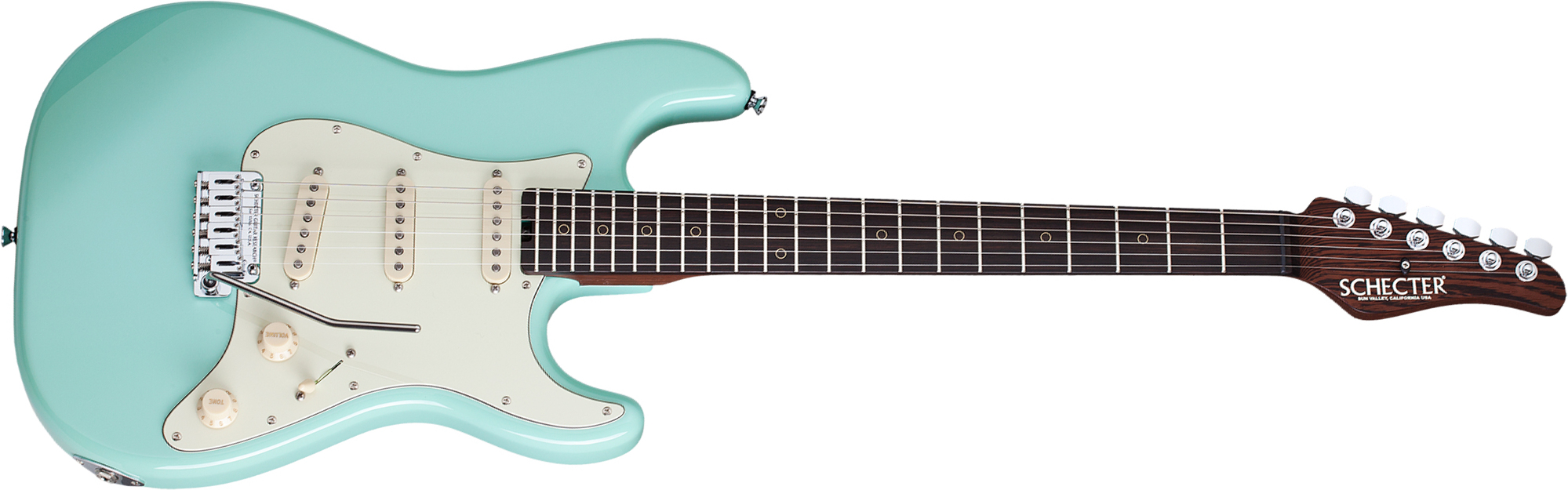 Schecter Nick Johnston Usa Signature 3s Trem Eb - Atomic Green - E-Gitarre in Str-Form - Main picture