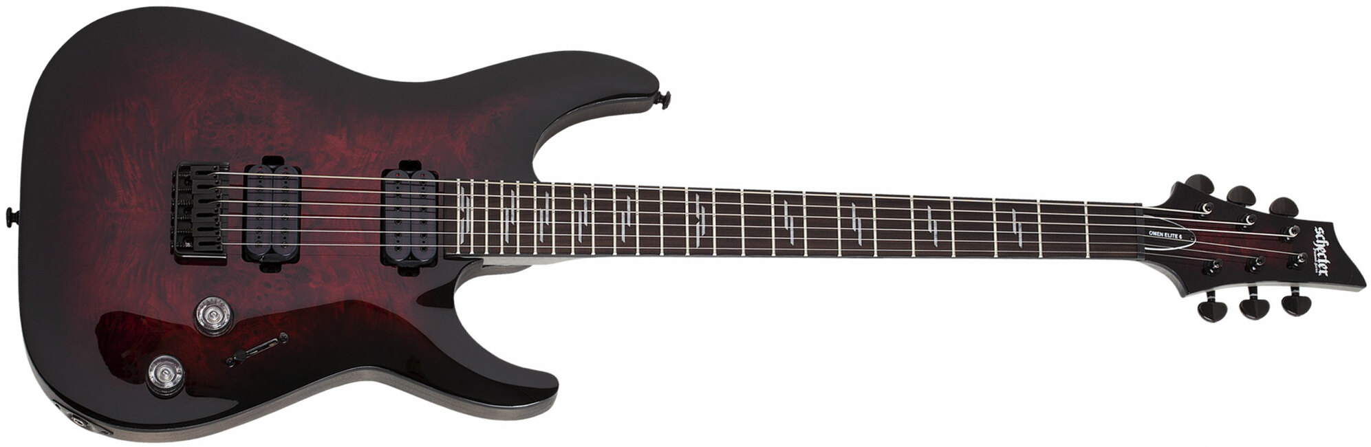 Schecter Omen Elite-6 2h Ht Rw - Black Cherry Burst - E-Gitarre in Str-Form - Main picture