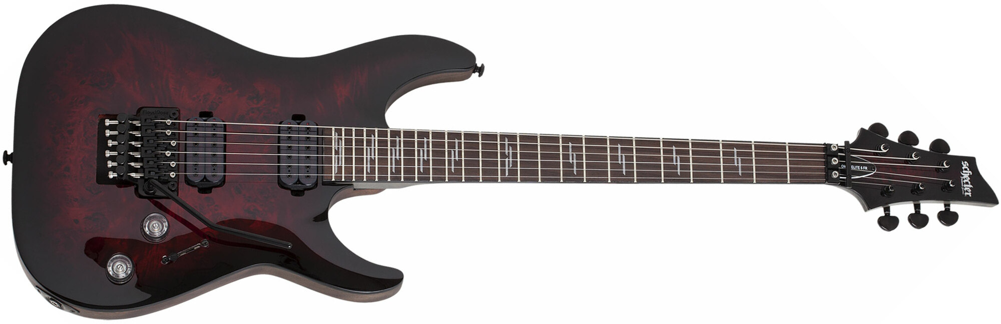 Schecter Omen Elite-6 Fr 2h Rw - Black Cherry Burst - E-Gitarre in Str-Form - Main picture