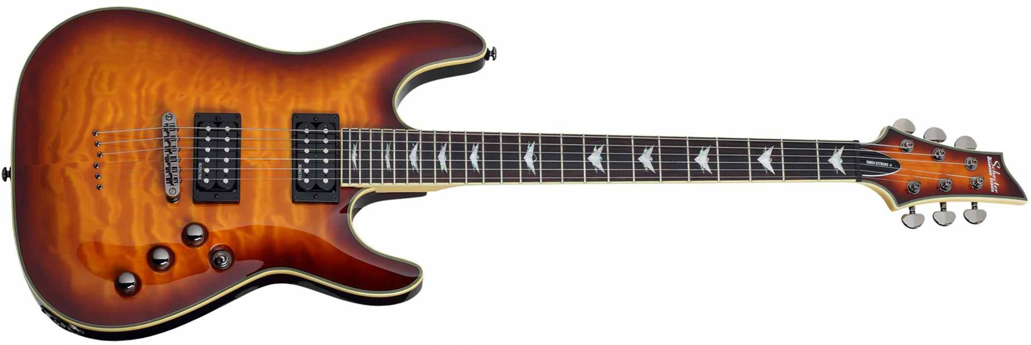 Schecter Omen Extreme-6 2h Ht Rw - Vintage Sunburst - E-Gitarre in Str-Form - Main picture