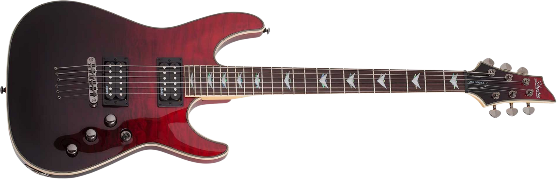 Schecter Omen Extreme-6 2h Ht Rw - Blood Burst - E-Gitarre in Str-Form - Main picture