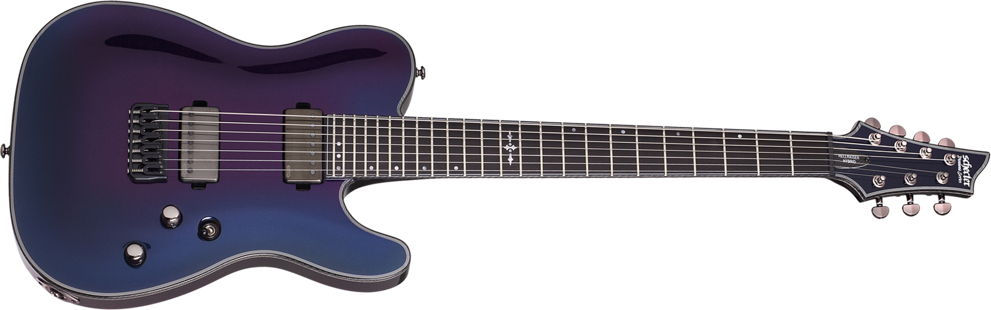 Schecter Pt-7 Hellraiser Hybrid 7c 2h Emg Ht Eb - Ultraviolet - 7-saitige E-Gitarre - Main picture