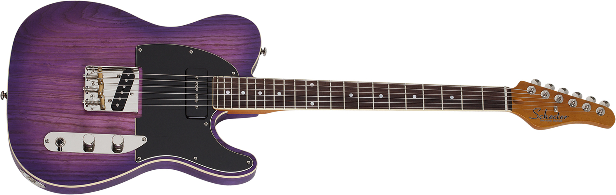 Schecter Pt Special 2s Ht Rw - Purple Burst Pearl - E-Gitarre in Teleform - Main picture