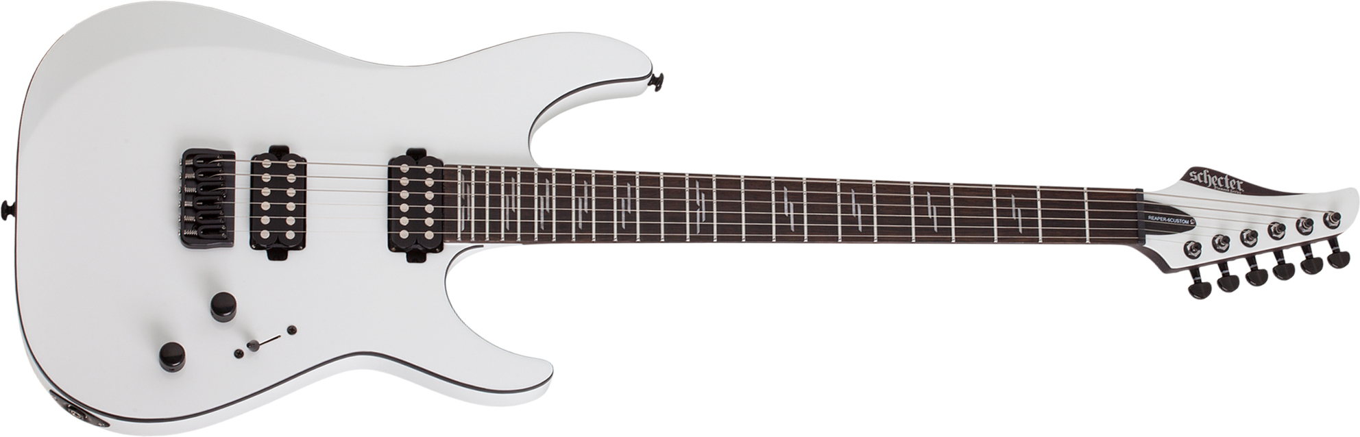 Schecter Reaper-6 Custom 2h Ht Eb - Gloss White - E-Gitarre in Str-Form - Main picture