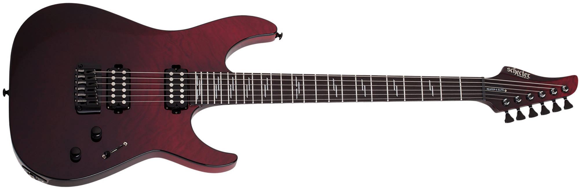 Schecter Reaper-6 Elite 2h Ht Eb - Blood Burst - E-Gitarre in Str-Form - Main picture