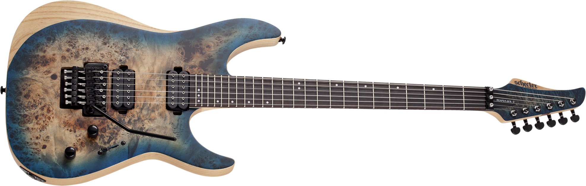 Schecter Reaper-6 Fr 2h Eb - Satin Sky Burst - E-Gitarre in Str-Form - Main picture