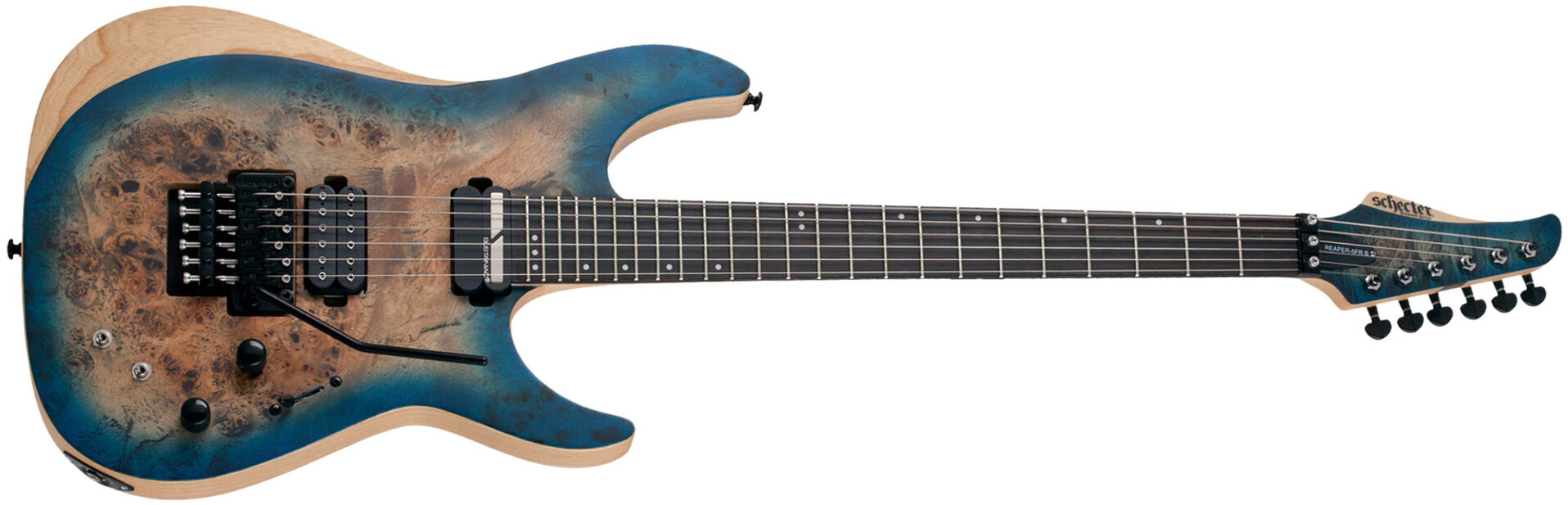 Schecter Reaper-6 Fr S 2h Sustainiac Eb - Satin Sky Burst - E-Gitarre in Str-Form - Main picture