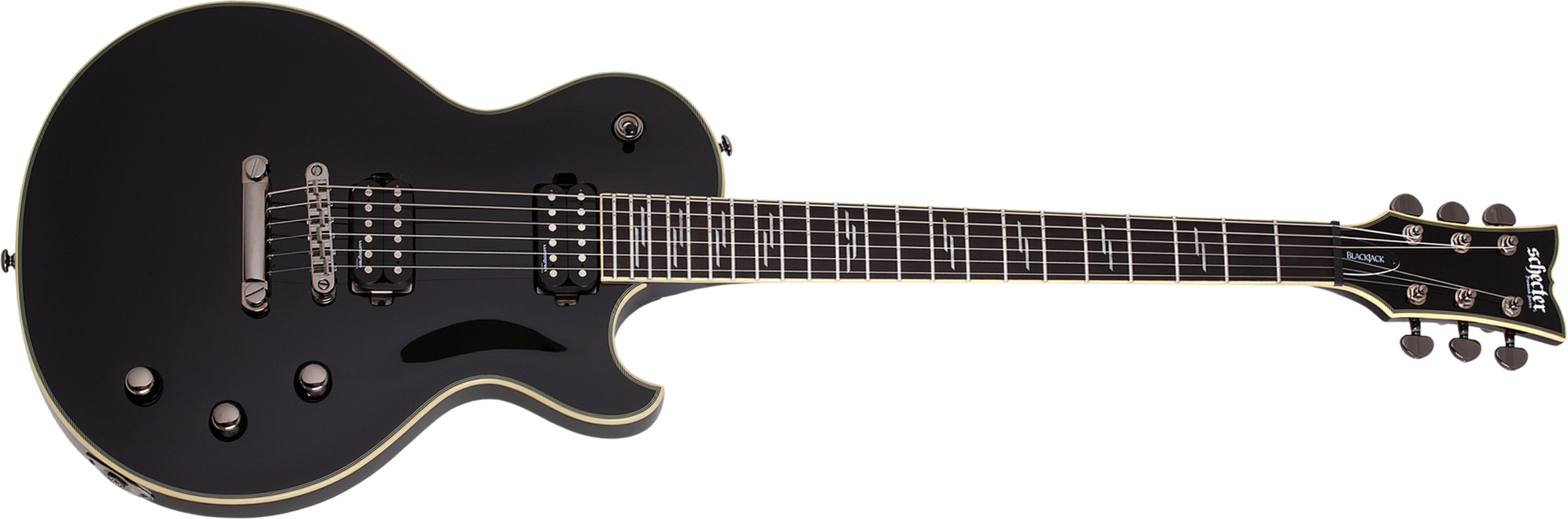 Schecter Solo-ii Blackjack 2h Lundgren Ht Eb - Black - Single-Cut-E-Gitarre - Main picture