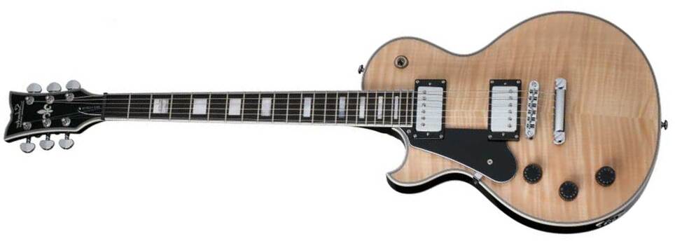 Schecter Solo-ii Custom Lh Gaucher 2h Ht Eb - Gloss Natural - E-Gitarre für Linkshänder - Main picture
