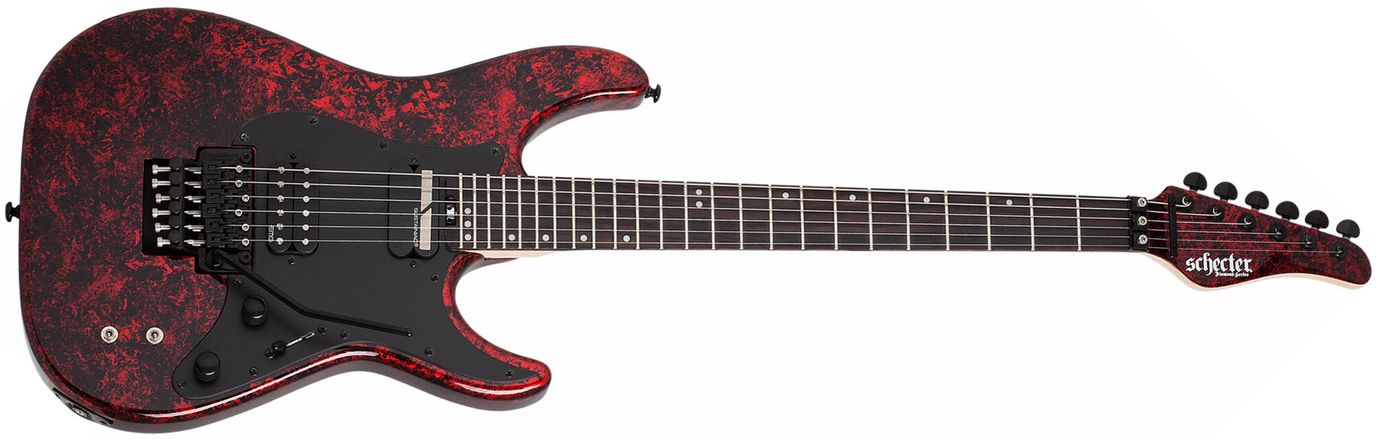 Schecter Sun Valley Super Shredder Fr S 2h Emg Sustainiac Eb - Red Reign - E-Gitarre aus Metall - Main picture