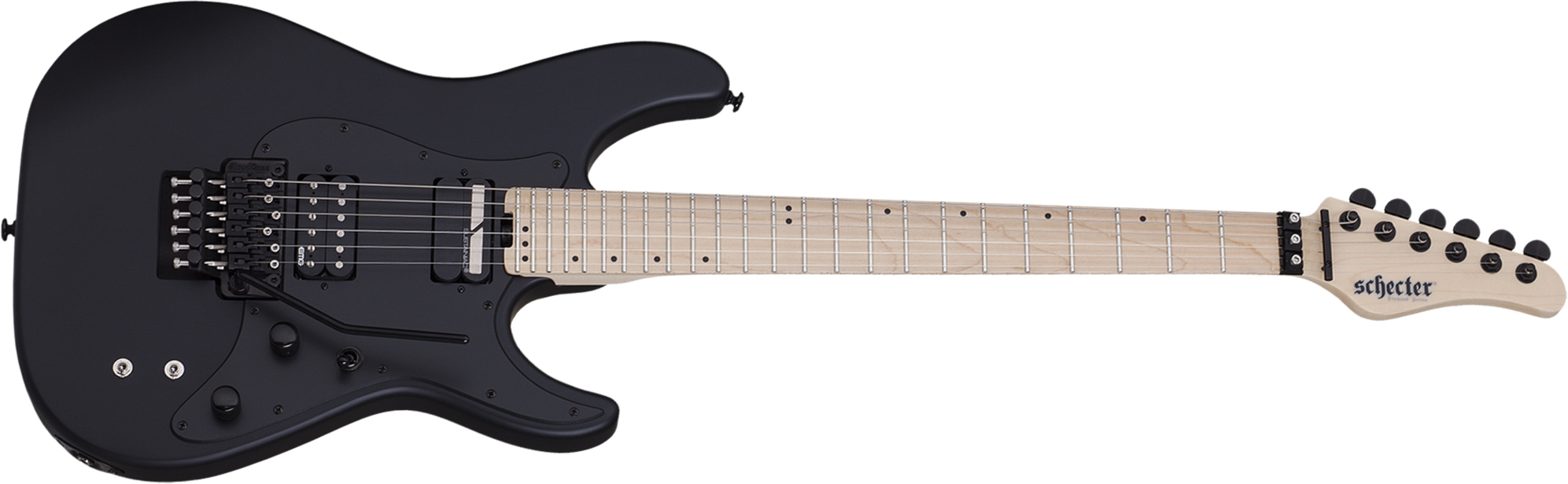 Schecter Sun Valley Super Shredder Fr S 2h Sustainiac Eb - Satin Black - E-Gitarre aus Metall - Main picture