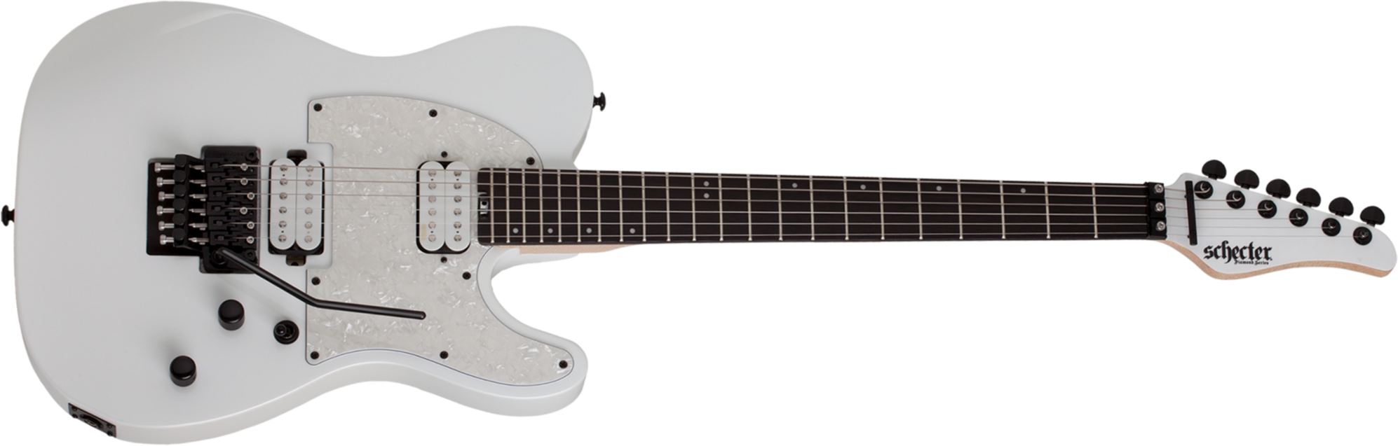Schecter Sun Valley Super Shredder Pt Fr 2h Emg Rw - Metallic White - E-Gitarre in Teleform - Main picture