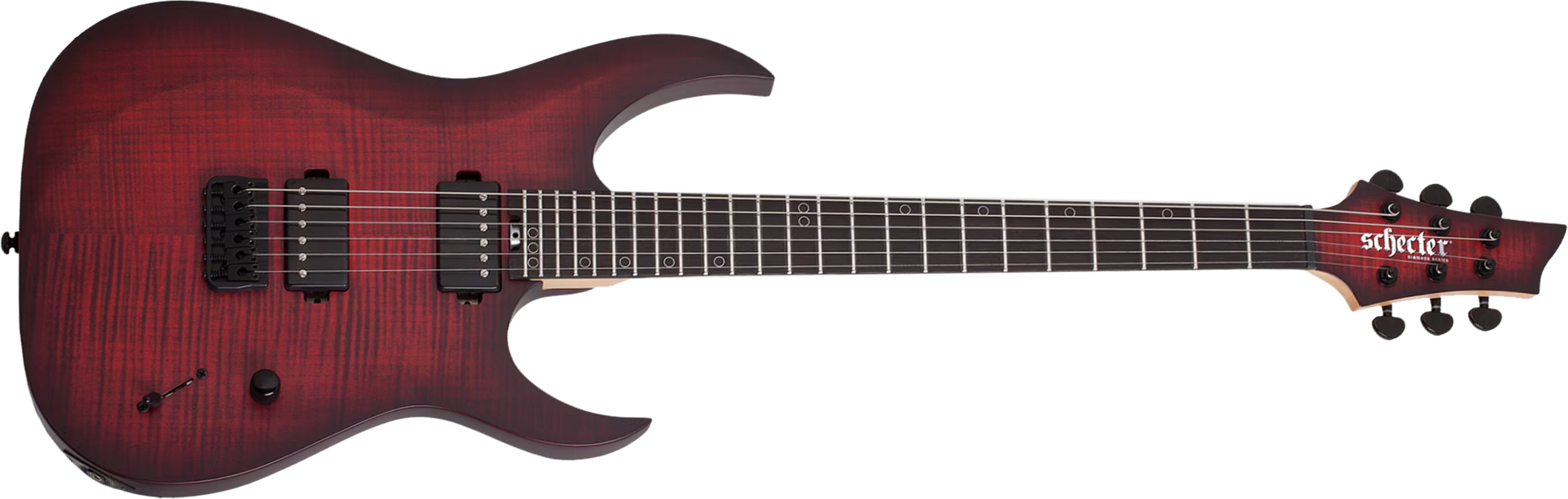 Schecter Sunset-6 Extreme 2h Ht Eb - Scarlet Burst - E-Gitarre aus Metall - Main picture