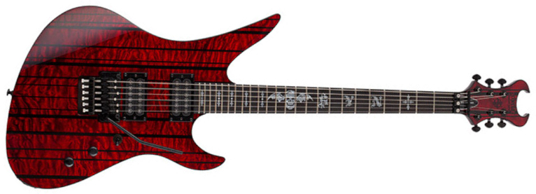 Schecter Synyster Gates Standard Plus Fr Hh Eb - Transparent Deep Red - Signature-E-Gitarre - Main picture