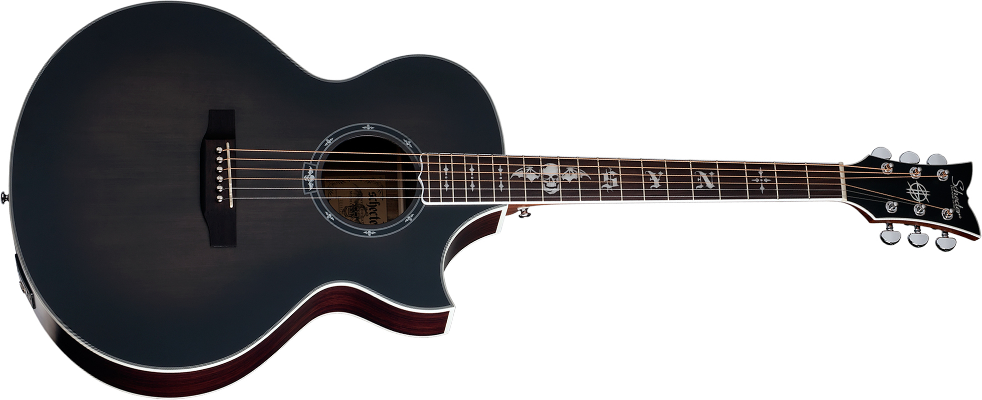 Schecter Synyster Gates Syn Ga Sc Signature Grand Auditorium Cw Epicea Palissandre Rw - Trans Black Burst Satin - Folk-Gitarre - Main picture