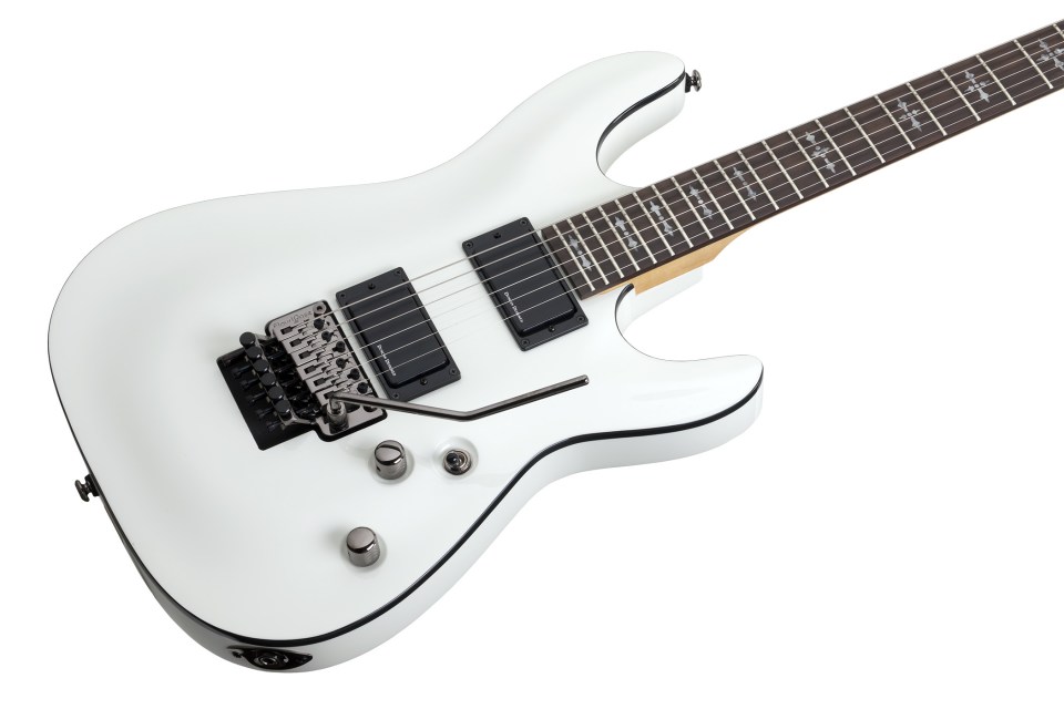 Schecter Demon-6 Fr 2h Rw - Vintage White - E-Gitarre in Str-Form - Variation 1