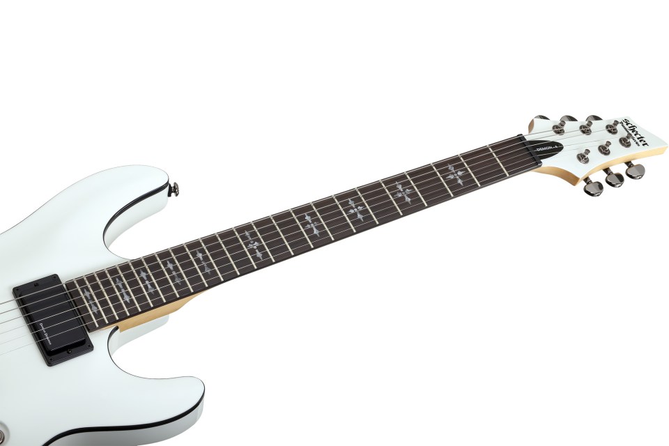 Schecter Demon-6 2h Ht Rw - Vintage White - E-Gitarre in Str-Form - Variation 3